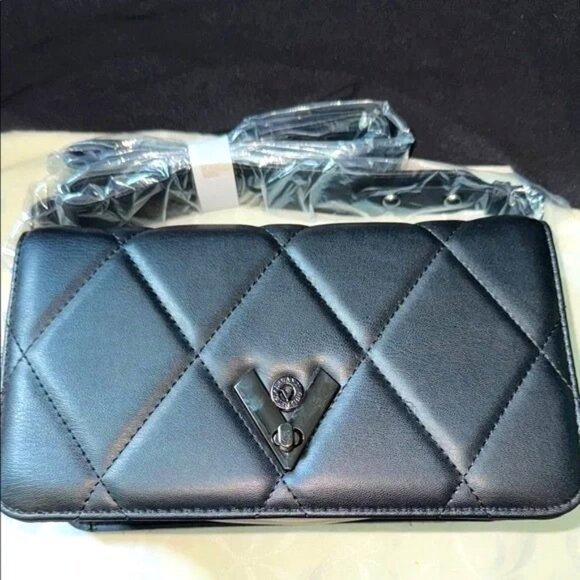 Valentino Orlandi Handbags - STACK BACKPACK&Valentino Orlandi NWT Black Quilted Gunmetal Crossbody Bag $279